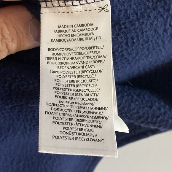 POLO RALPH LAUREN Mens Orange Blue Colorblock Fleece Jacket Size L T Snap Logo - Picture 10 of 13